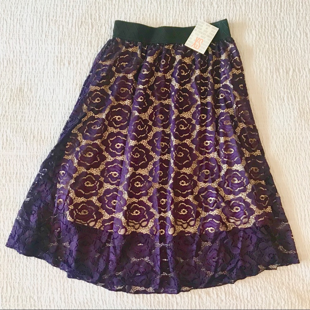 Lace Lola Swing A Line Lined Skirt